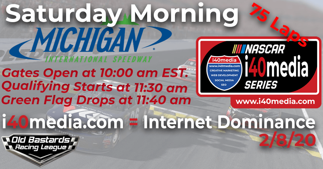 Week #12 i40media Grand Nationals Series Race at Michigan Int’l Speedway – 2/8/20 Saturday Mornings